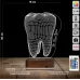 Diş Hekimi Diş Doktoru Hediye Kişiye Özel 3D Lamba - Masa Gece Lambası
