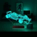 Formula Yarış Arabası Kişiye Özel 3D Lamba - Masa Gece Lambası