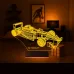 Formula Yarış Arabası Kişiye Özel 3D Lamba - Masa Gece Lambası