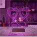 2 Kalp Sonsuzluk Sevgiliye Hediye Kişiye Özel 3D Lamba - Masa Gece Lambası