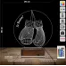 Box Boksör Boks Eldiveni Kişiye Özel 3D Lamba - Masa Gece Lambası