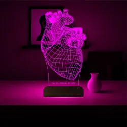 Kalp Cerrah Kişiye Özel 3D Lamba - Masa Gece Lambası