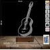 Klasik Gitar Müzisyen Hediye Kişiye Özel 3D Lamba - Masa Gece Lambası