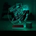 Kick Box Boksör Hediye Kişiye Özel 3D Lamba - Masa Gece Lambası