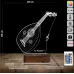 Ud Udi Müzik Nota Kişiye Özel 3D Lamba - Masa Gece Lambası