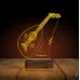 Ud Udi Müzik Nota Kişiye Özel 3D Lamba - Masa Gece Lambası