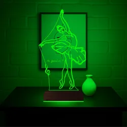 Balerin Bale Tasarım Kişiye Özel 3D Lamba - Masa Gece Lambası