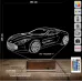 Spor Araba Aston Martin Tasarım Kişiye Özel 3D Lamba - Masa Gece Lambası