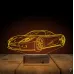 Spor Araba Ferrari Tasarım Kişiye Özel 3D Lamba - Masa Gece Lambası