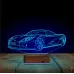 Spor Araba Ferrari Tasarım Kişiye Özel 3D Lamba - Masa Gece Lambası