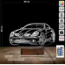 Spor Araba Mercedes SLK Tasarım Kişiye Özel 3D Lamba - Masa Gece Lambası