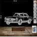 Klasik Araba Mercedes Tasarım Kişiye Özel 3D Lamba - Masa Gece Lambası