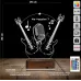 Elektro Gitar Gitarist Rock Müzik Kişiye Özel 3D Lamba - Masa Gece Lambası