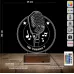 Müzik Nota Mikrofon Kişiye Özel 3D Lamba - Masa Gece Lambası