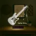 Elektro Gitar Gitarist Rock Müzik Kişiye Özel 3D Lamba - Masa Gece Lambası