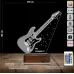 Elektro Gitar Gitarist Rock Müzik Kişiye Özel 3D Lamba - Masa Gece Lambası