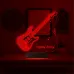 Elektro Gitar Gitarist Rock Müzik Kişiye Özel 3D Lamba - Masa Gece Lambası