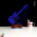 Elektro Gitar Gitarist Rock Müzik Kişiye Özel 3D Lamba - Masa Gece Lambası