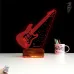 Elektro Gitar Gitarist Rock Müzik Kişiye Özel 3D Lamba - Masa Gece Lambası