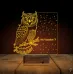 Baykuş Kuş Tasarım Kişiye Özel 3D Lamba - Masa Gece Lambası