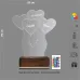 Kalp Sevgiliye Hediye Kişiye Özel 3D Lamba - Masa Gece Lambası