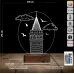 Galata Kulesi İstanbul Kişiye Özel 3D Lamba - Masa Gece Lambası