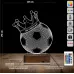 Futbol Topu Futbolcu Hediye Kişiye Özel 3D Lamba - Masa Gece Lambası