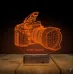 Fotoğraf Makinesi Fotoğrafçı Hediye Kişiye Özel 3D Lamba - Masa Gece Lambası