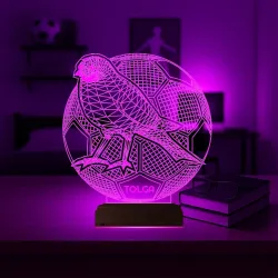 Sarı Kanarya Futbol Topu Taraftar Kişiye Özel 3D Lamba - Masa Gece Lambası