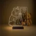 Ayıcık Doğum Günü Hediyesi Çocuk Odası Kişiye Özel 3D Lamba - Masa Gece Lambası
