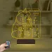 Ayıcık Doğum Günü Hediyesi Çocuk Odası Kişiye Özel 3D Lamba - Masa Gece Lambası