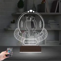 Hemşire Hediye Kişiye Özel 3D Lamba - Masa Gece Lambası