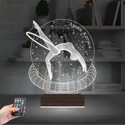 Jimnastik Jimlastik Kişiye Özel 3D Lamba - Masa Gece Lambası