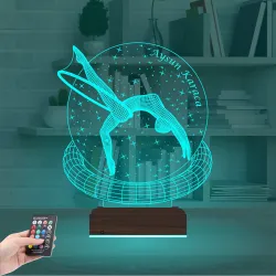 Jimnastik Jimlastik Kişiye Özel 3D Lamba - Masa Gece Lambası