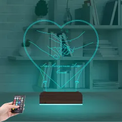 Anneler Günü Anne Bebek Hediye Kişiye Özel 3D Lamba - Masa Gece Lambası