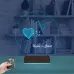 Sevgiliye Hediye Kalp Elele Kişiye Özel 3D Lamba - Masa Gece Lambası