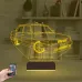 Fiat Tofaş Doğan Tofaşk Araba Kişiye Özel 3D Lamba - Masa Gece Lambası