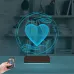 Sevgiliye Hediye Kalp El Kişiye Özel 3D Lamba - Masa Gece Lambası