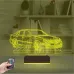 Mercedes Araba C Seri Kişiye Özel 3D Lamba - Masa Gece Lambası