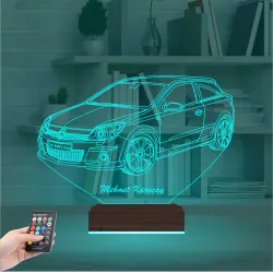 Opel Astra Araba Kişiye Özel 3D Lamba - Masa Gece Lambası