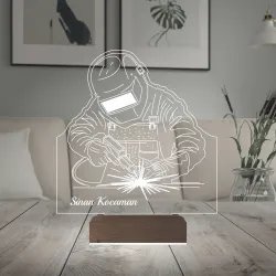 Kaynakçı Tasarım Kişiye Özel 3D Lamba - Masa Gece Lambası