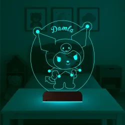 Çocuk Odası Hediye Çizgi Film Tasarım Kişiye Özel 3D Lamba - Masa Gece Lambası