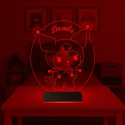 Çocuk Odası Hediye Çizgi Film Tasarım Kişiye Özel 3D Lamba - Masa Gece Lambası