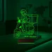 Kurye Hediye Paket Servis Motosiklet Moto Kurye Kişiye Özel 3D Lamba - Masa Gece Lambası