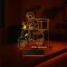 Kurye Hediye Paket Servis Motosiklet Moto Kurye Kişiye Özel 3D Lamba - Masa Gece Lambası