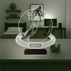 Hentbol Hentbolcu Hediye Kişiye Özel 3D Lamba - Masa Gece Lambası