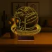 Voleybol Topu Erkek Voleybolcu Hediye Kişiye Özel 3D Lamba - Masa Gece Lambası