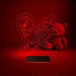 Papağan Pet Shop Kişiye Özel 3D Lamba - Masa Gece Lambası