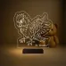 Papağan Pet Shop Kişiye Özel 3D Lamba - Masa Gece Lambası