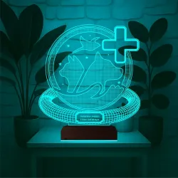 Veteriner Hekim Hediye Kişiye Özel 3D Lamba - Masa Gece Lambası